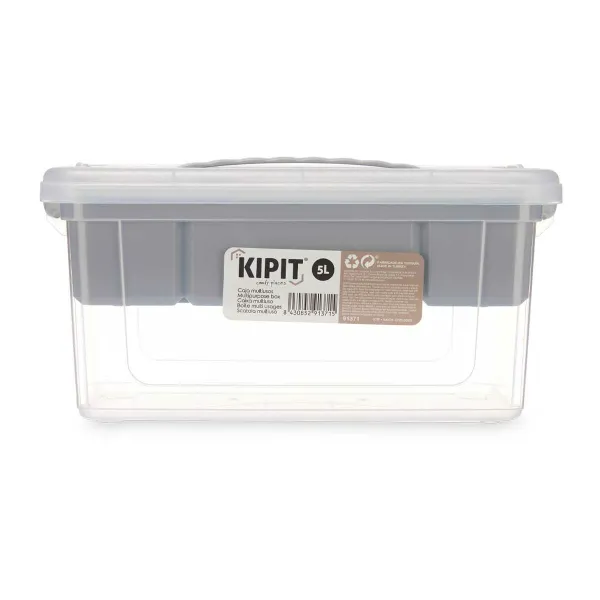 Универсальная коробка Kipit Серый Прозрачный Пластик 5 L (6 штук)