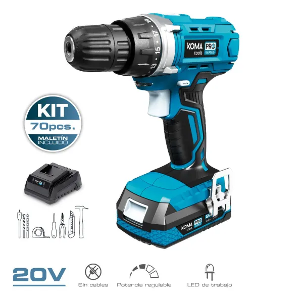 Urbja un piederumu komplekts Koma Tools Pro Series Skrūvgriezis 70 piezas
