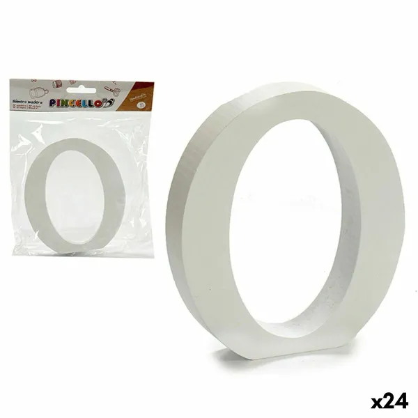 письмо Pincello O Белый Деревянный 2 x 16 x 14,5 cm (24 штук)