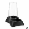 Lemmikin ruokinta-astia Mascow Musta polypropeeni 3,5 L 21,5 x 32,5 x 32,5 cm Annostelija (4 osaa)