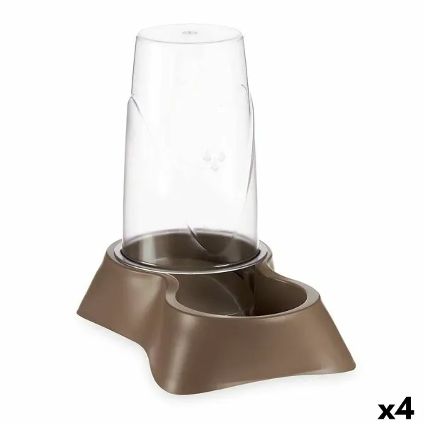 Pet feeding dish Mascow Brown polypropylene 3,5 L 21,5 x 32,5 x 32,5 cm Dispenser (4 Units)