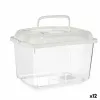 Zivju tvertne Mascow Balts Plastmasa 3 L 17 x 16 x 24 cm Ar rokturi Vidējs (12 gb.)