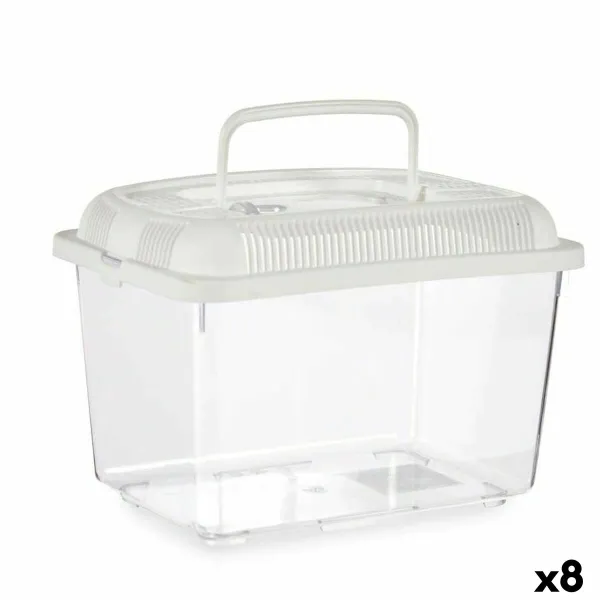 Akvariumas Mascow Balta Plastmasinis 7 L 20 x 20 x 30 cm Su rankena Didelis (8 vnt.)