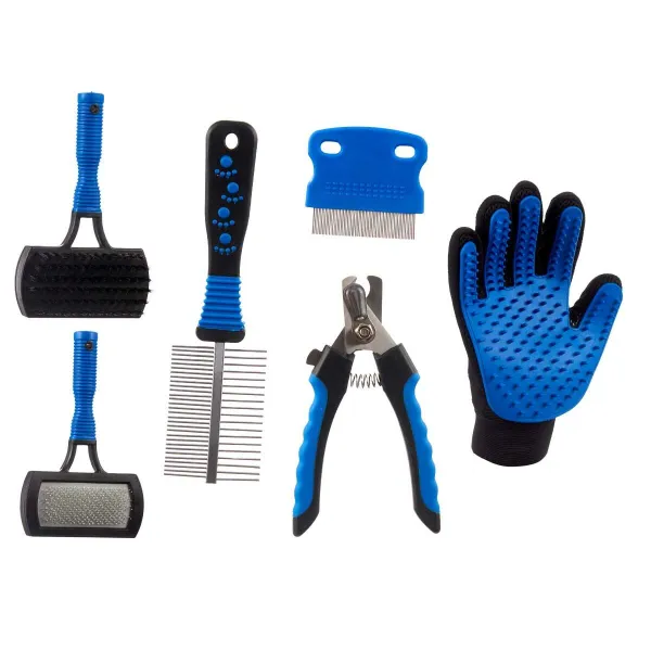 Hygiene set Mascow Blue Polyester Cloth TPR Pets (8 Units)