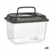Kalasäiliö Mascow Antrasiitinharmaa Muovinen 3 L 17 x 16 x 24 cm Kahvalla Medium (12 osaa)