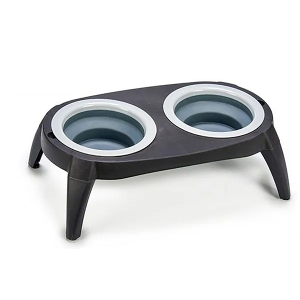 Gyvūnų maisto dėžė Mascow Juoda Silikoninis Plastmasinis Sulankstomas 9 x 39 x 9 cm (12 vnt.)