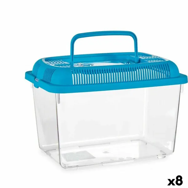Akvariumas Mascow Mėlyna Plastmasinis 7 L 20 x 20 x 30 cm Su rankena Didelis (8 vnt.)