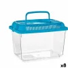 Akvariumas Mascow Mėlyna Plastmasinis 7 L 20 x 20 x 30 cm Su rankena Didelis (8 vnt.)