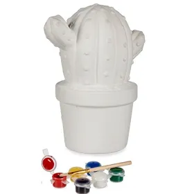 Paint Your Own Money Box Pincello Cactus 12 x 21 x 17 cm (12 Units)