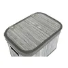 Korisetti DKD Home Decor Valkoinen Harmaa Bambu Puu MDF 51 x 35 x 33 cm