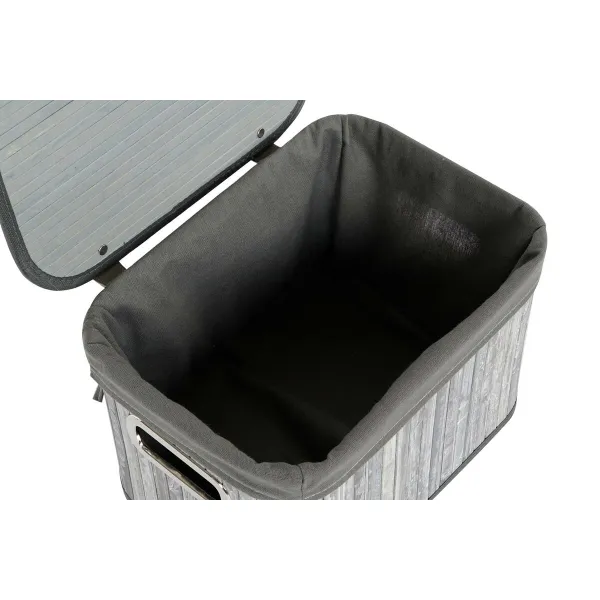Набор корзин DKD Home Decor Белый Серый Бамбук Деревянный MDF 51 x 35 x 33 cm
