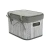 Набор корзин DKD Home Decor Белый Серый Бамбук Деревянный MDF 51 x 35 x 33 cm