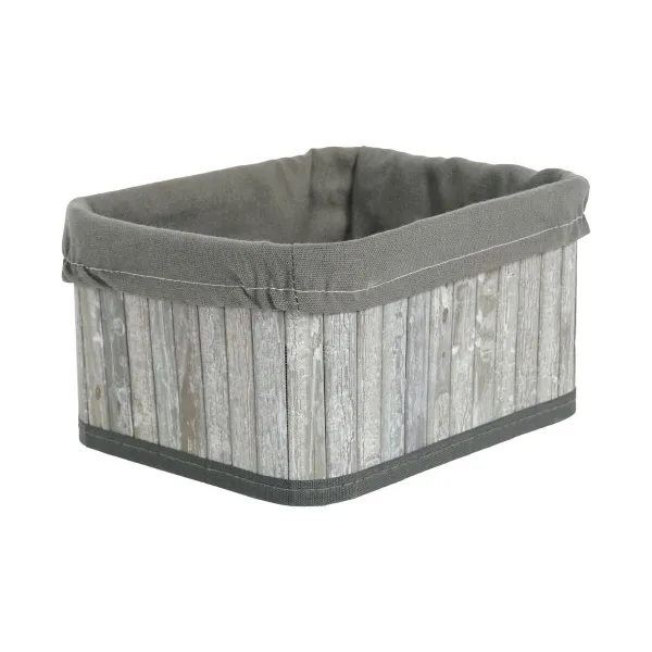 Набор корзин DKD Home Decor Белый Серый Бамбук Деревянный MDF 51 x 35 x 33 cm