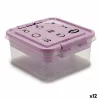 Dėžutė Gondol Purpurinė Skaidrus Plastmasinis 24,5 x 11,5 x 26 cm (12 vnt.)