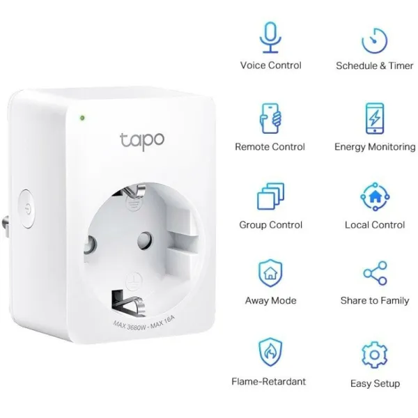 Умная розетка TP-Link P110 Wi-Fi 100 - 240 V 220-240 V 16 A 10 A