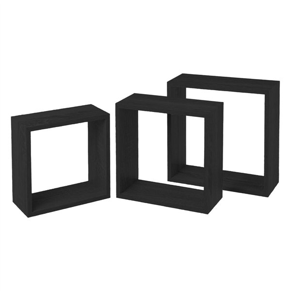 Shelves MobleKit Black 3 Pieces (4 Units)