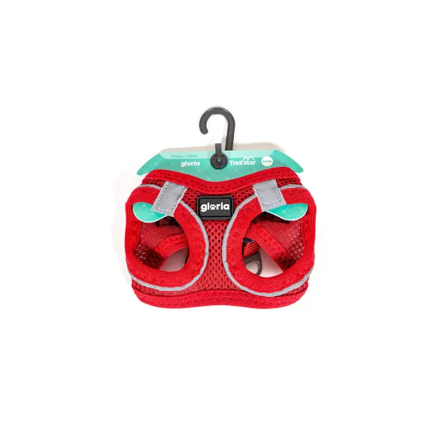 Koiran valjaat Gloria Trek Star 32,8-35,4 cm 45-47 cm Punainen M