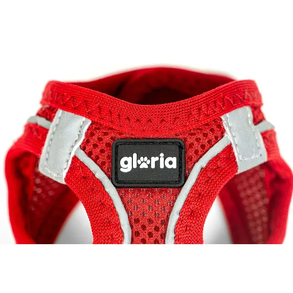 Koiran valjaat Gloria Trek Star 32,8-35,4 cm 45-47 cm Punainen M