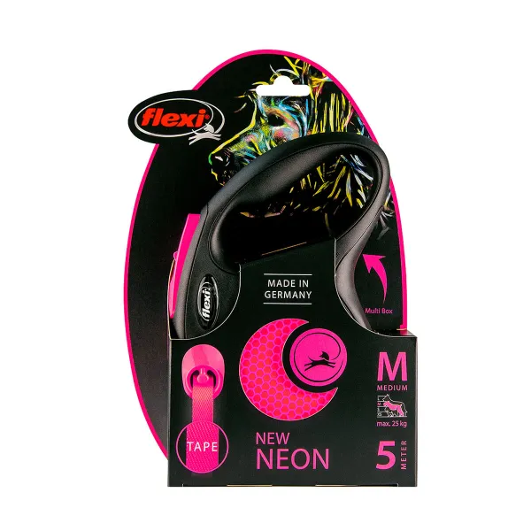 Suņa pavadas Flexi Flexi 5 m Rozā M