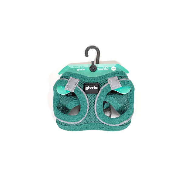 Упряжь для собак Gloria Trek Star 33,4-35 cm 51-52 cm бирюзовый L
