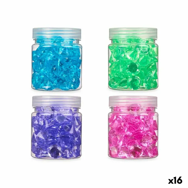 Decorative Stones Gift Decor Blue Green Purple Pink 150 g Diamond (16 Units)