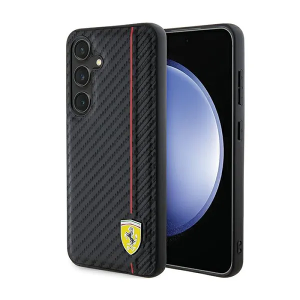 Ferrari Carbon Printed Line - Case for Samsung Galaxy S24 (black)