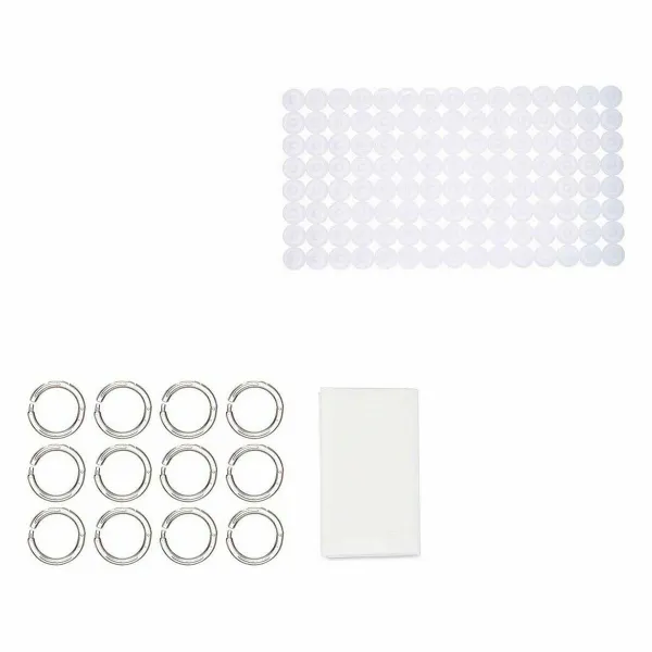 Dušas Komplekts Berilo Balts PVC Polietilēns EVA 28 x 42 x 6 cm (12 gb.)