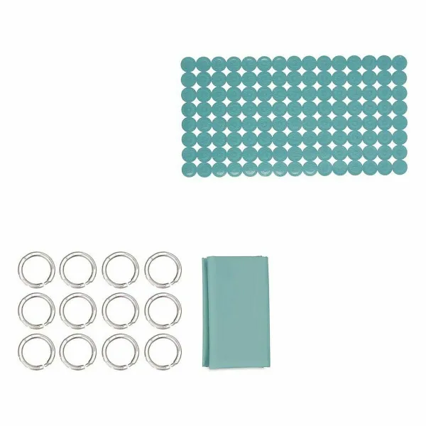 Bath Set Berilo Green PVC Polyethylene EVA 28 x 42 x 6 cm (12 Units)
