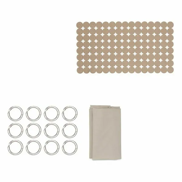 Dušas Komplekts Berilo Bēšs PVC Polietilēns EVA 28,5 x 43 x 6 cm (12 gb.)