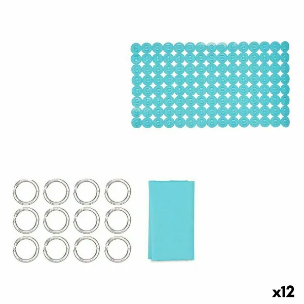 Набор для ванной Berilo Синий PVC полиэтилен EVA 28 x 42 x 6 cm (12 штук)