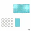Bath Set Berilo Blue PVC Polyethylene EVA 28 x 42 x 6 cm (12 Units)
