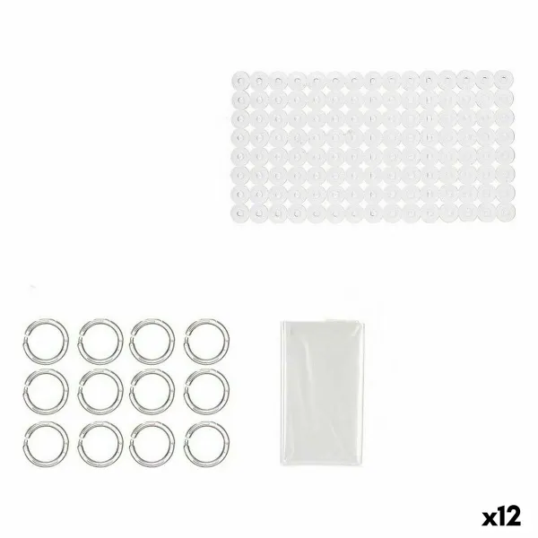 Vonios rinkinys Berilo Skaidrus PVC Polietilenas EVA 28 x 42 x 6 cm (12 vnt.)