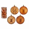 Kalėdinių kamuoliukų rinkinys Krist+ Oranžinė PVC 8 cm (4 vnt.)