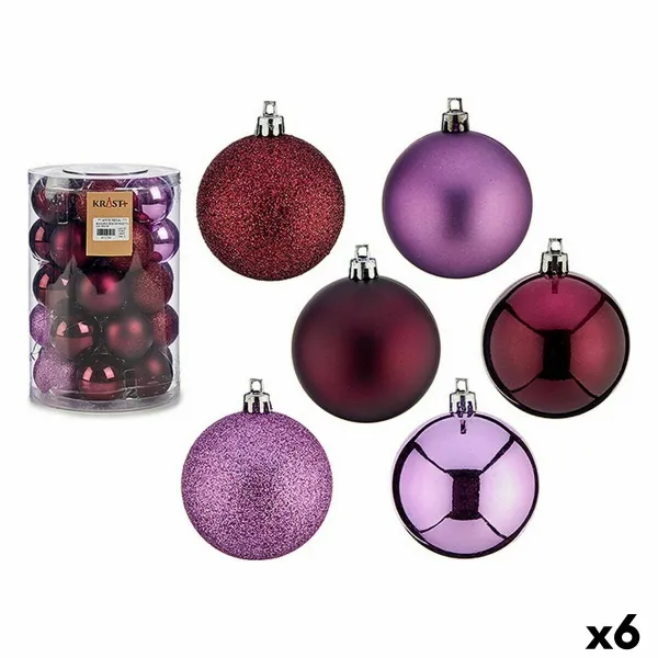Set of Christmas balls Krist+ Purple Plastic (6 Units)