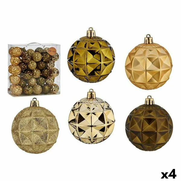Joulupallosetti Krist+ Vihreä Kullattu PVC 7 cm (4 osaa)