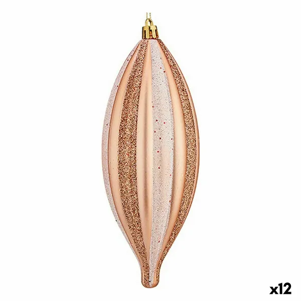 Joulukoristesetti Krist+ Kupari PVC Venytetty 3 x 3 x 18 cm 8,5 x 19 x 3 cm (12 osaa)