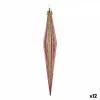 Christmas Decorations Set Krist+ Pink Golden PVC Streched 3 x 3 x 18,5 cm (12 Units)