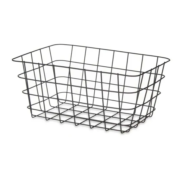 Multi-purpose basket Kinvara Black Metal 30,3 x 14 x 22,5 cm Rectangular (6 Units)