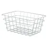 Multi-purpose basket Kinvara Silver Metal 31 x 14 x 21 cm Rectangular (6 Units)
