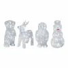 Koristeellinen puutarhahahmo Lumineo 491031 eläimet 17 x 12 x 23 cm Joulu