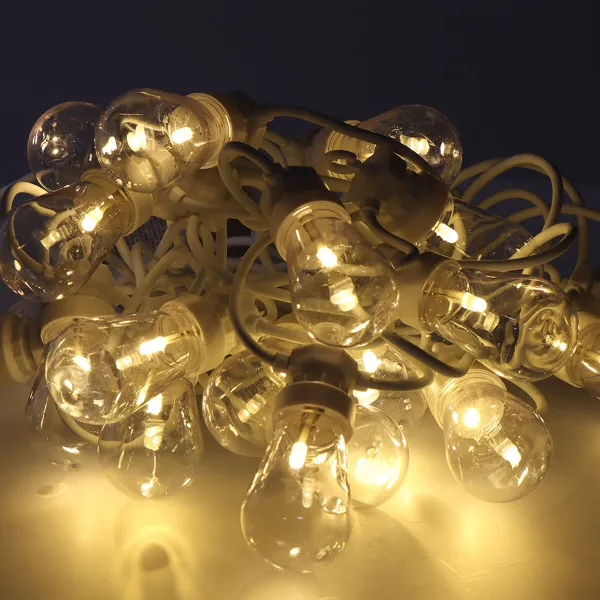 LED-valopallokranssi Party Lighting Vintage Lämmin valkoinen 12,5 m