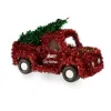 Kalėdų papuošalai Krist+ Raudona Žalia Furgonas 15 x 18 x 27 cm Šerkšnas-girlianda (8 vnt.)