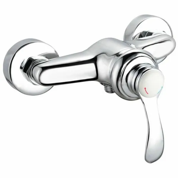 Maišytuvas su viena rankenėle Rousseau Byron Pilka Chrome Metalinis Žalvaris 15 cm Dušas