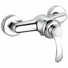 Maišytuvas su viena rankenėle Rousseau Byron Pilka Chrome Metalinis Žalvaris 15 cm Dušas