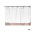 Dušas aizkari Berilo Bēšs Caurspīdīgs Plastmasa PEVA 180 x 180 cm 16 x 28,5 x 4 cm (12 gb.)