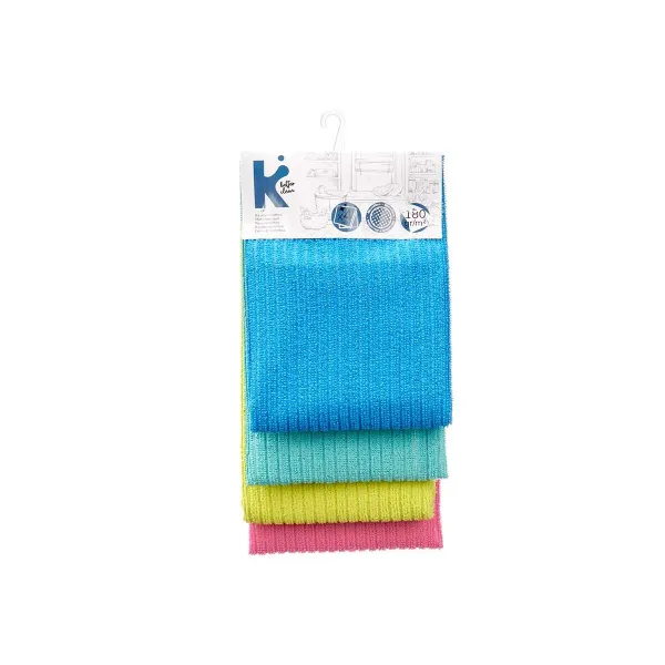 Set of Cloths Blue Green Pink Turquoise 40 x 60 cm 15 x 31 x 5 cm (12 Units)