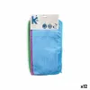 Set of Cloths Blue Red Green Purple 30 x 30 cm 15 x 31 x 1 cm 17 x 34 x 1 cm (12 Units)