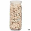 Decorative Stones Gift Decor Cream 10 - 20 mm 700 g 6,5 x 15,5 x 6,5 cm 6,2 x 15,3 x 6,2 cm 6,5 x 15,8 x 6,5 cm (12 Units)