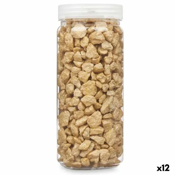 Dekoratiivkivid Gift Decor Kollane 10 - 20 mm 700 g 6,5 x 15,5 x 6,5 cm 6,2 x 15,3 x 6,2 cm 6,5 x 15,8 x 6,5 cm (12 Ühikut)