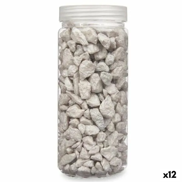Koristeelliset kivet Gift Decor Harmaa 10 - 20 mm 700 g 6,2 x 15,3 x 6,2 cm 6,5 x 15,8 x 6,5 cm (12 osaa)